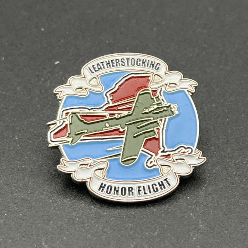 Leatherstocking Honor Flight Airplane Lapel Hat Pin